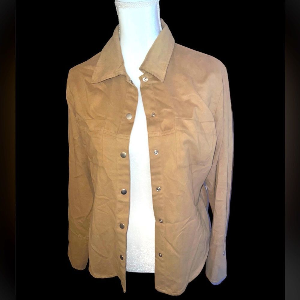 Express suede look shirt/coverup